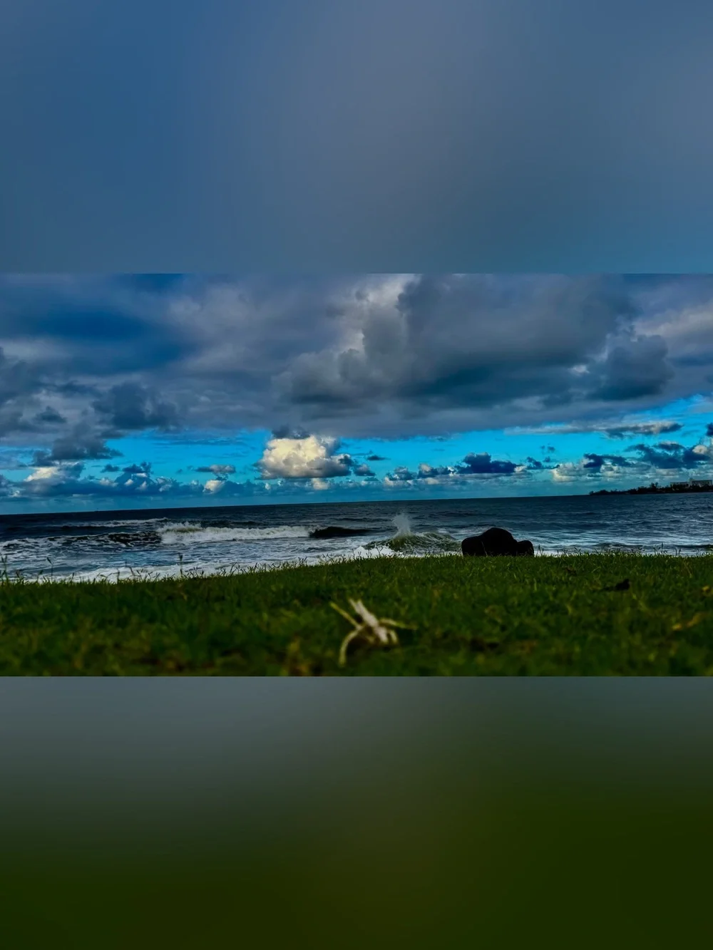 Ocean Shore Landscape Camera Print - Blue original